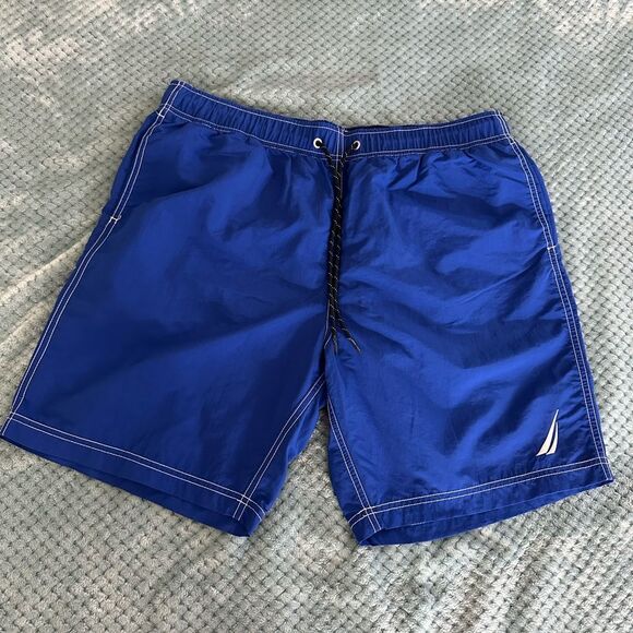 Nautica Men's Royal Blue Swim Board Shorts - Picture 1 of 5